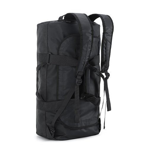 water resistant duffel backpack with straps for gym, sports, travel