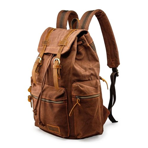 Canvas Leather Backpack​