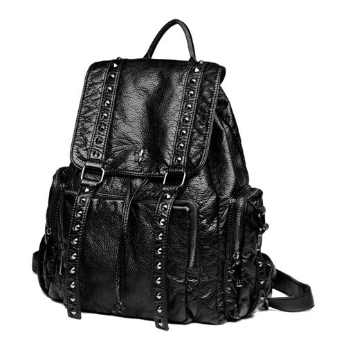 Studded Leather Backpack