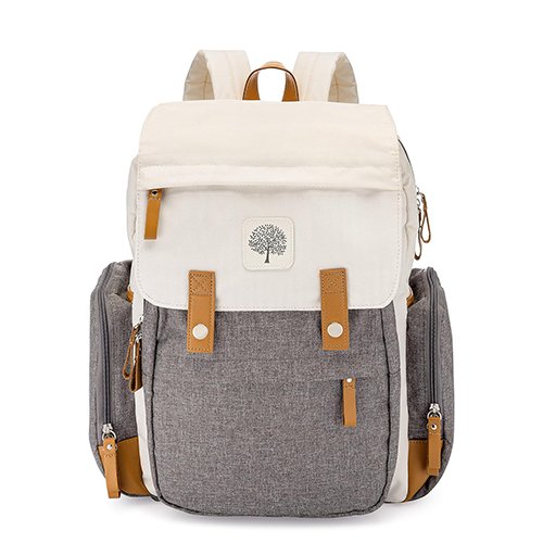 Large Diaper Backpack with Insulated Pockets, Stroller Straps and Changing Pad