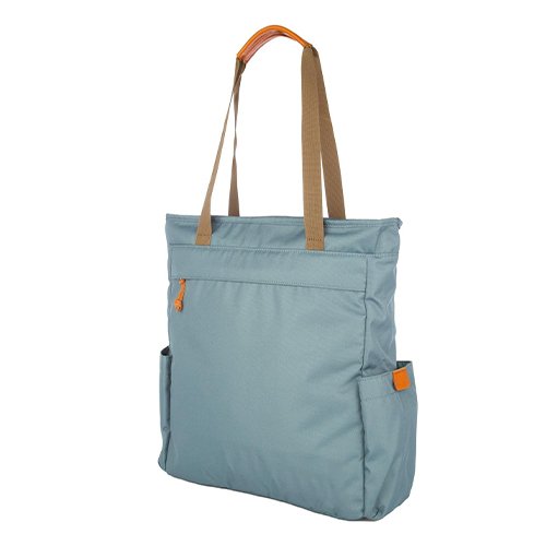 100% recycled nylon body fabric,Features leather wrapped handles, grips on the shoulder strap, and leather zipper pullers for a touch of luxury,Versatile Carrying Options