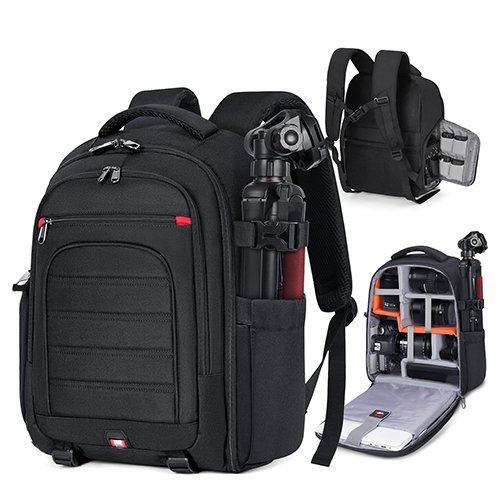 customize camera compartment and adjust the storage space based on the equipment; well-constructed for easy organize; keep professional gear protected; waterproof & anti-theft