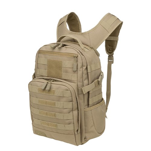 water repellent, daily commute, travel, and hiking, modular design with large main compartment, front zippered pocket, yoke-style adjustable, padded straps and adjustable sternum slider