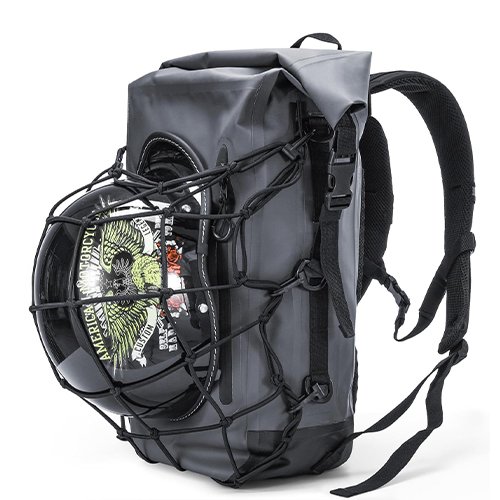 motoorcycle backpack waterproof 30L, travel, helmet strap, with large capacity laptop