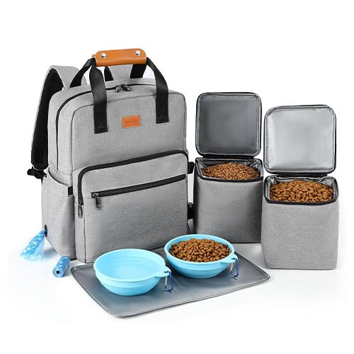 25L Dog Backpack with Insulated Food Carriers