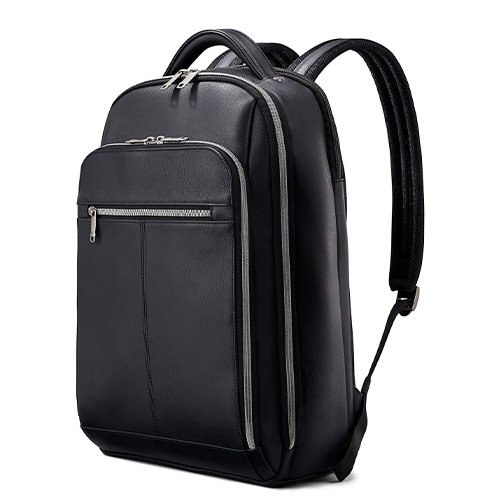 Classic Leather Commuter Backpack