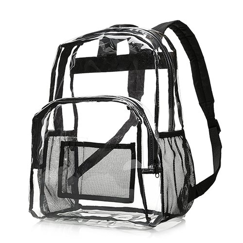 Clear School Backpack with Reinforced Shoulder Straps