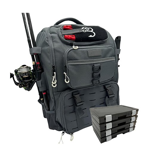 Grey Fishing Backpack