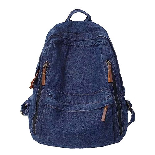 Navy Denim Backpack