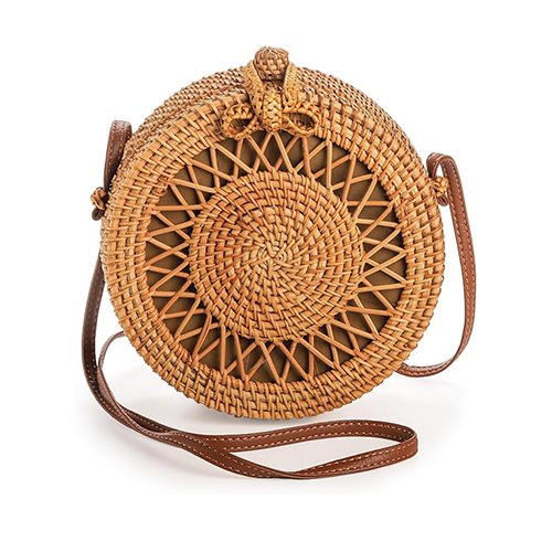 Rattan Round Bag