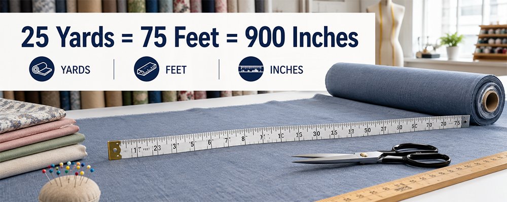 How Big is 25 Yards of Fabric