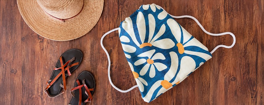 Drawstring Beach Bag