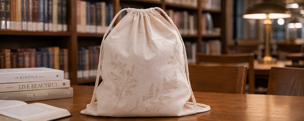 Drawstring Library Bags