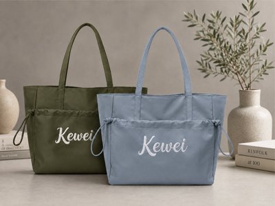 Embroiderey Nylon Tote Bag