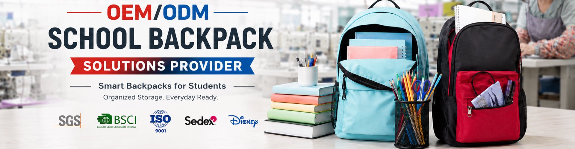OEM Custom School Backpack factory