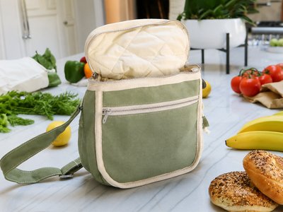 organic cotton insulated lunch bag