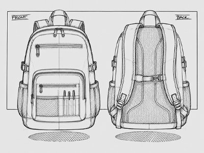 school bag custom sample